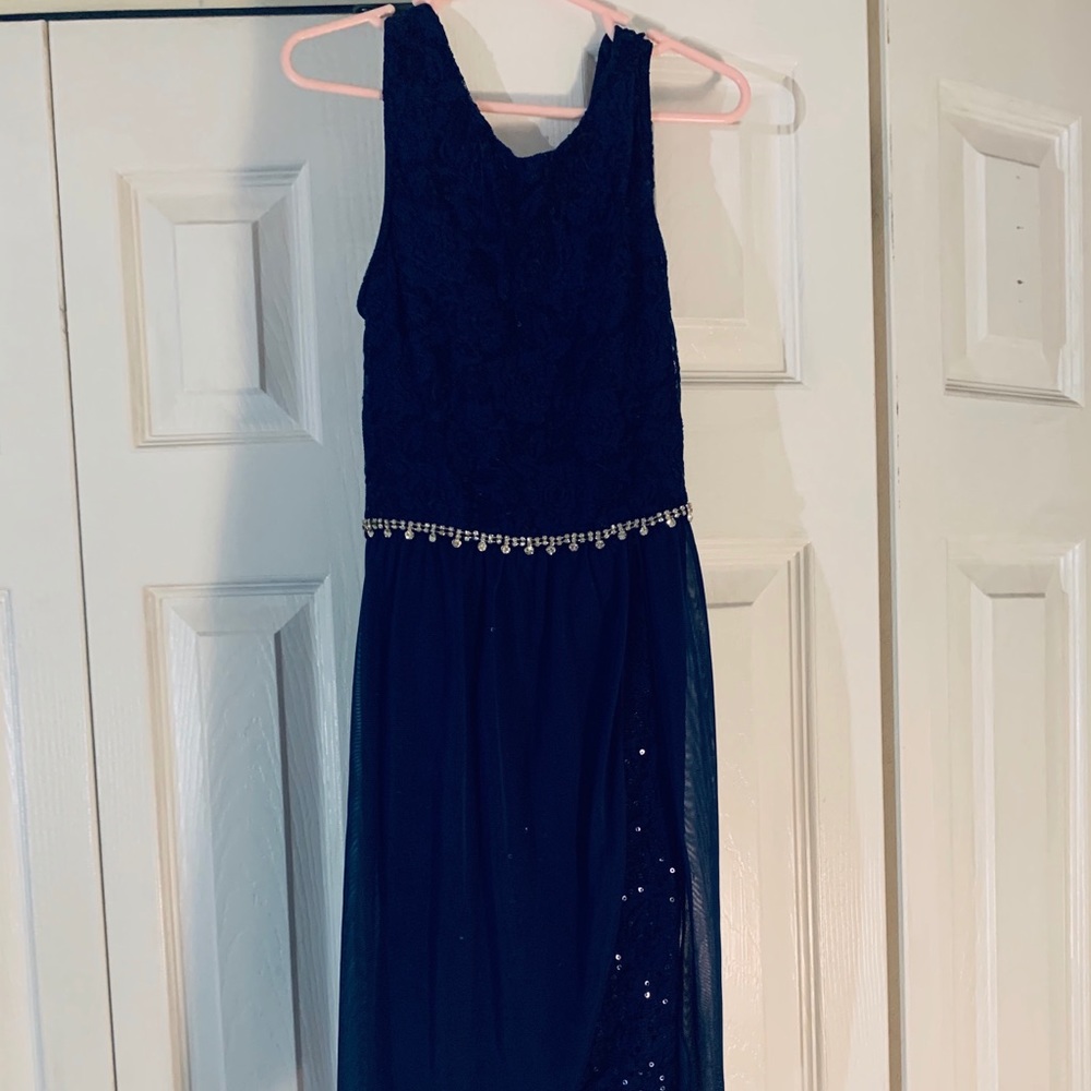 Girls size 8 blue formal dress